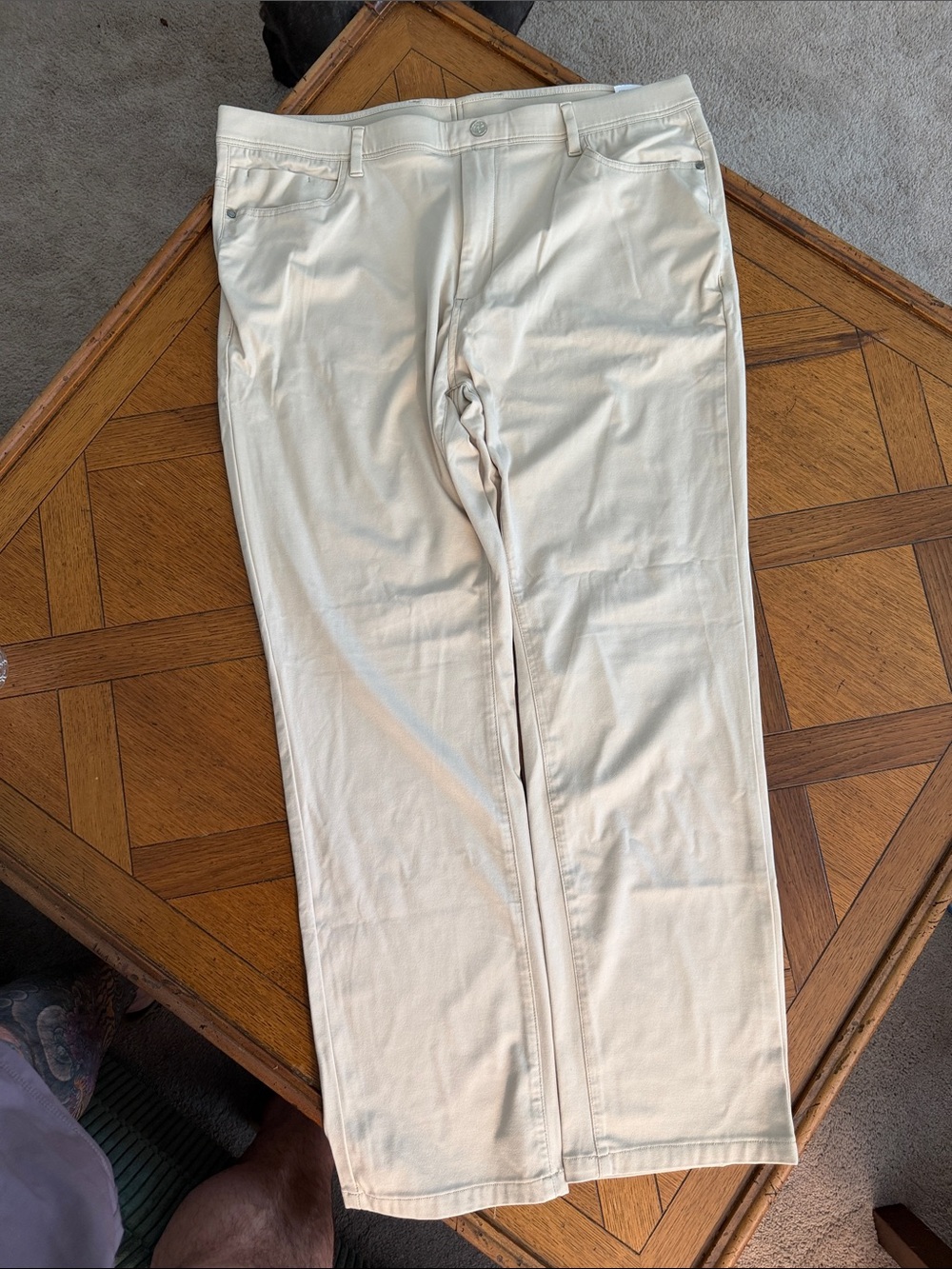 Men's Collars & Co Cream Classic Chinos 40x32